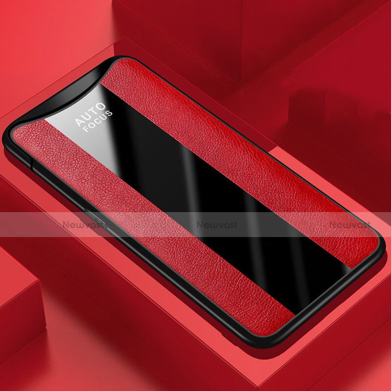 Soft Silicone Gel Leather Snap On Case Cover H01 for Oppo Find X