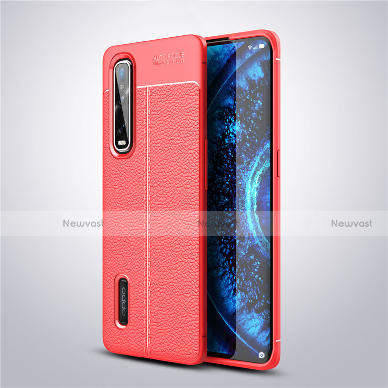 Soft Silicone Gel Leather Snap On Case Cover H01 for Oppo Find X2 Pro