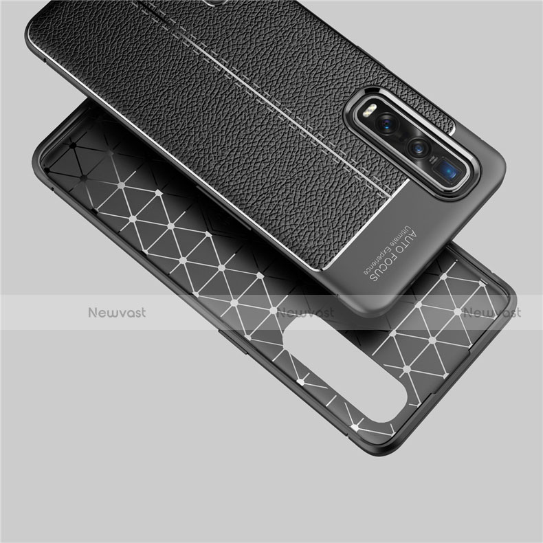 Soft Silicone Gel Leather Snap On Case Cover H01 for Oppo Find X2 Pro