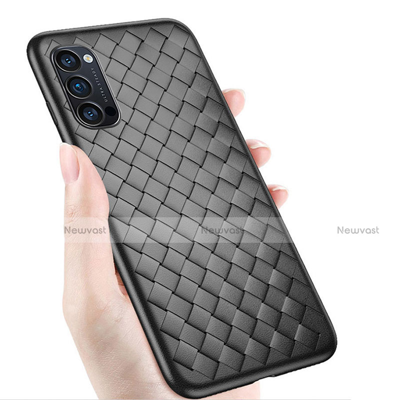 Soft Silicone Gel Leather Snap On Case Cover H01 for Oppo Reno4 Pro 5G