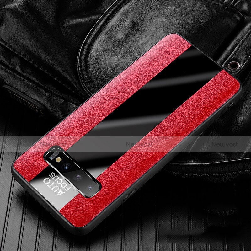 Soft Silicone Gel Leather Snap On Case Cover H01 for Samsung Galaxy S10