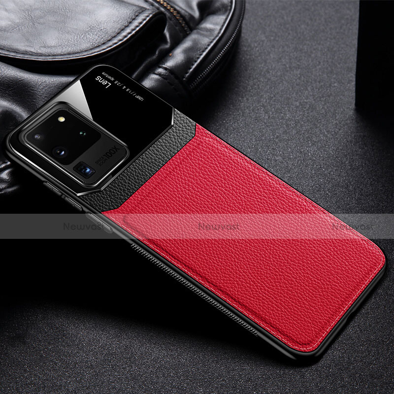 Soft Silicone Gel Leather Snap On Case Cover H01 for Samsung Galaxy S20 Ultra 5G