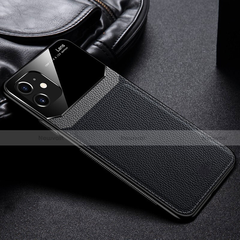 Soft Silicone Gel Leather Snap On Case Cover H02 for Apple iPhone 11 Black