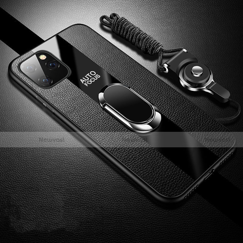 Soft Silicone Gel Leather Snap On Case Cover H02 for Apple iPhone 11 Pro Max Black