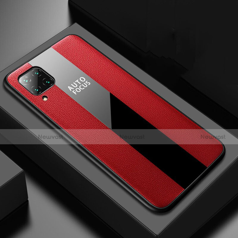 Soft Silicone Gel Leather Snap On Case Cover H02 for Huawei Nova 6 SE Red
