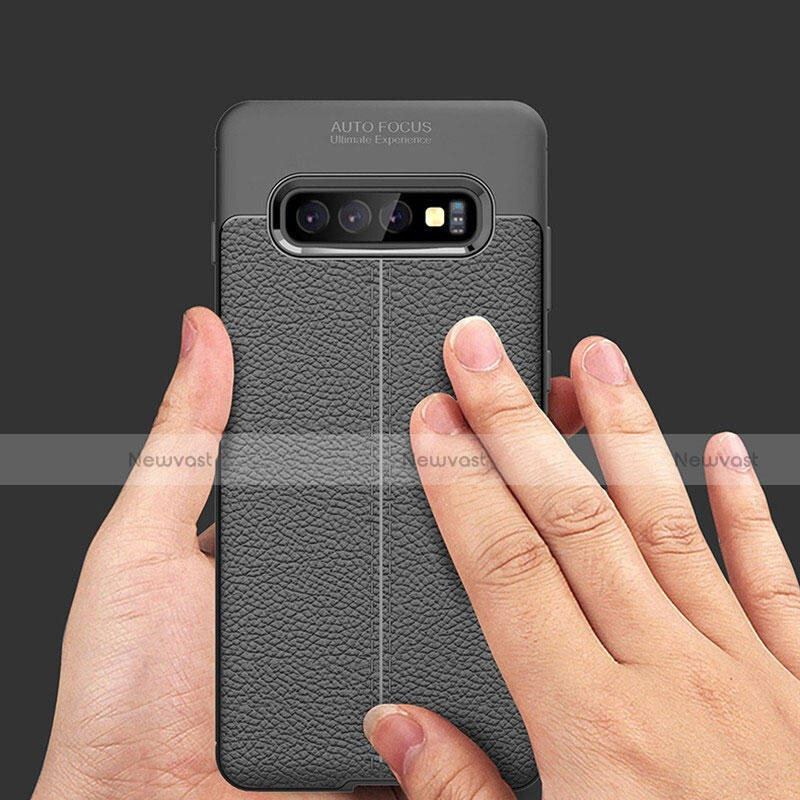 Soft Silicone Gel Leather Snap On Case Cover H02 for Samsung Galaxy S10 Plus