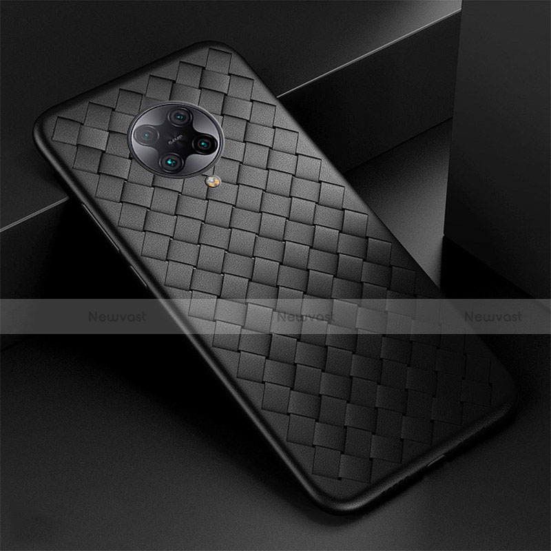 Soft Silicone Gel Leather Snap On Case Cover H02 for Xiaomi Redmi K30 Pro 5G Black