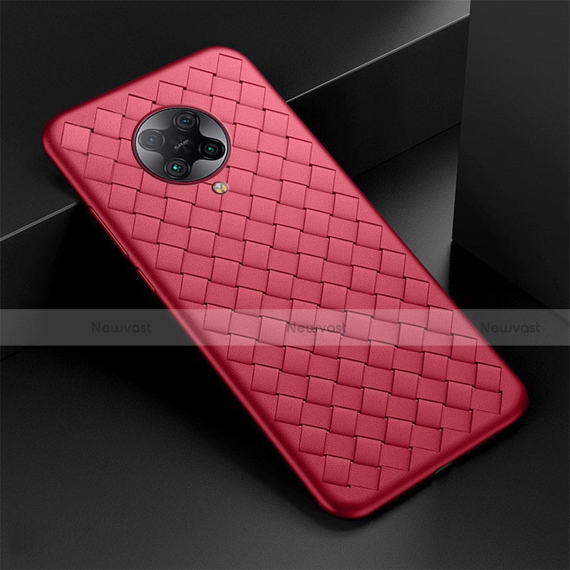 Soft Silicone Gel Leather Snap On Case Cover H02 for Xiaomi Redmi K30 Pro 5G Red