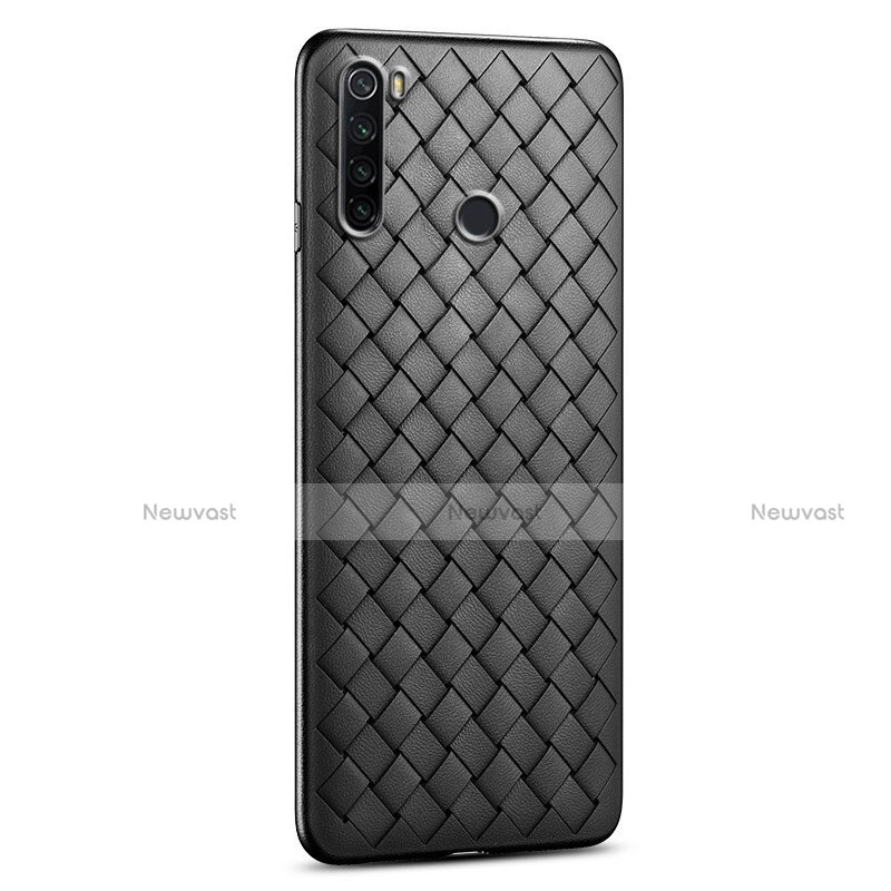 Soft Silicone Gel Leather Snap On Case Cover H02 for Xiaomi Redmi Note 8 Black