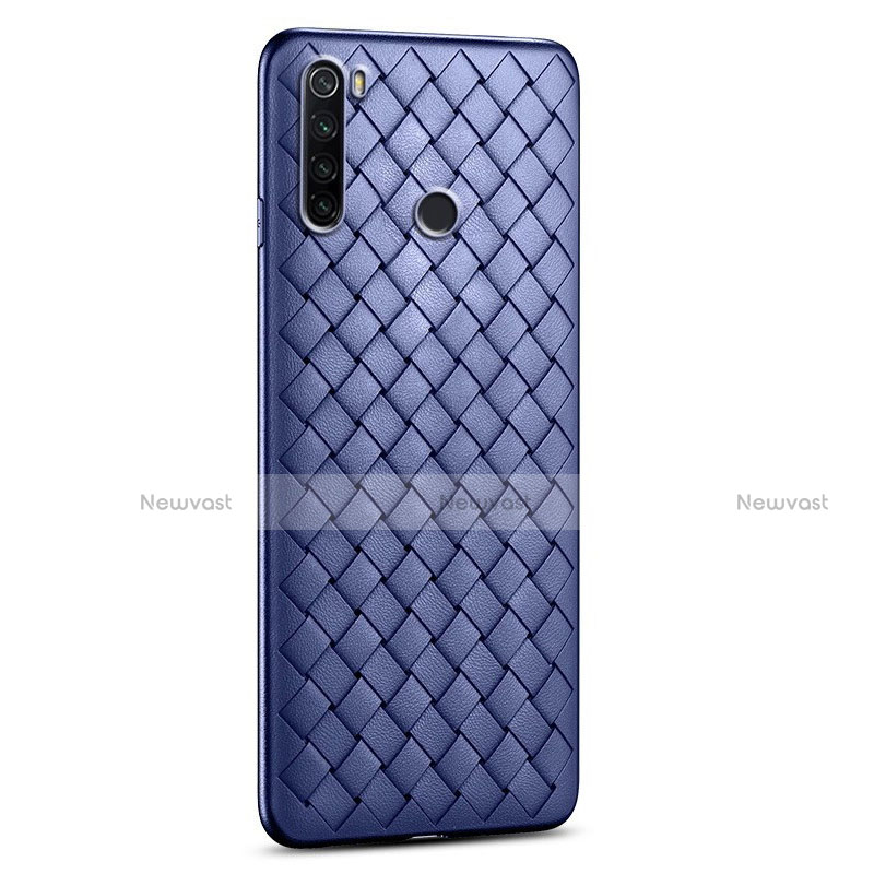 Soft Silicone Gel Leather Snap On Case Cover H02 for Xiaomi Redmi Note 8 Blue