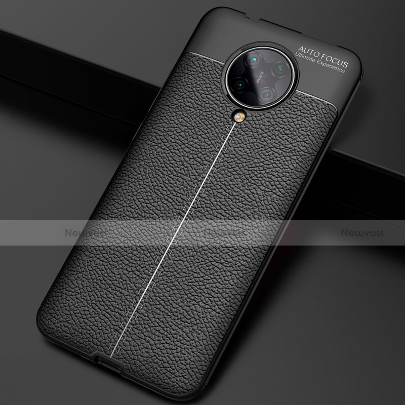 Soft Silicone Gel Leather Snap On Case Cover H03 for Xiaomi Poco F2 Pro Black