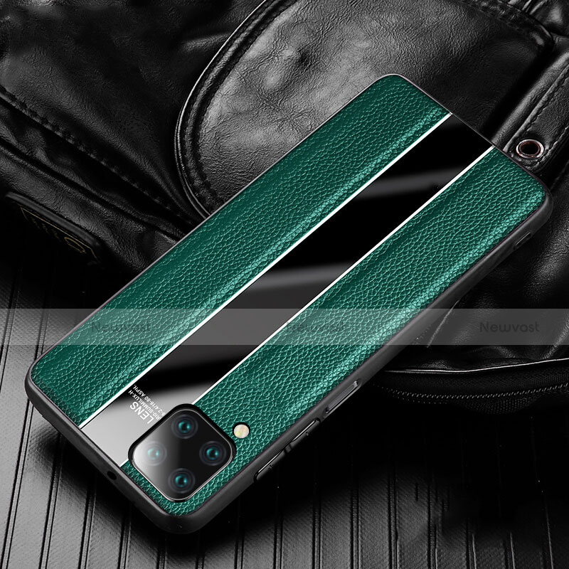 Soft Silicone Gel Leather Snap On Case Cover H04 for Huawei Nova 7i Green