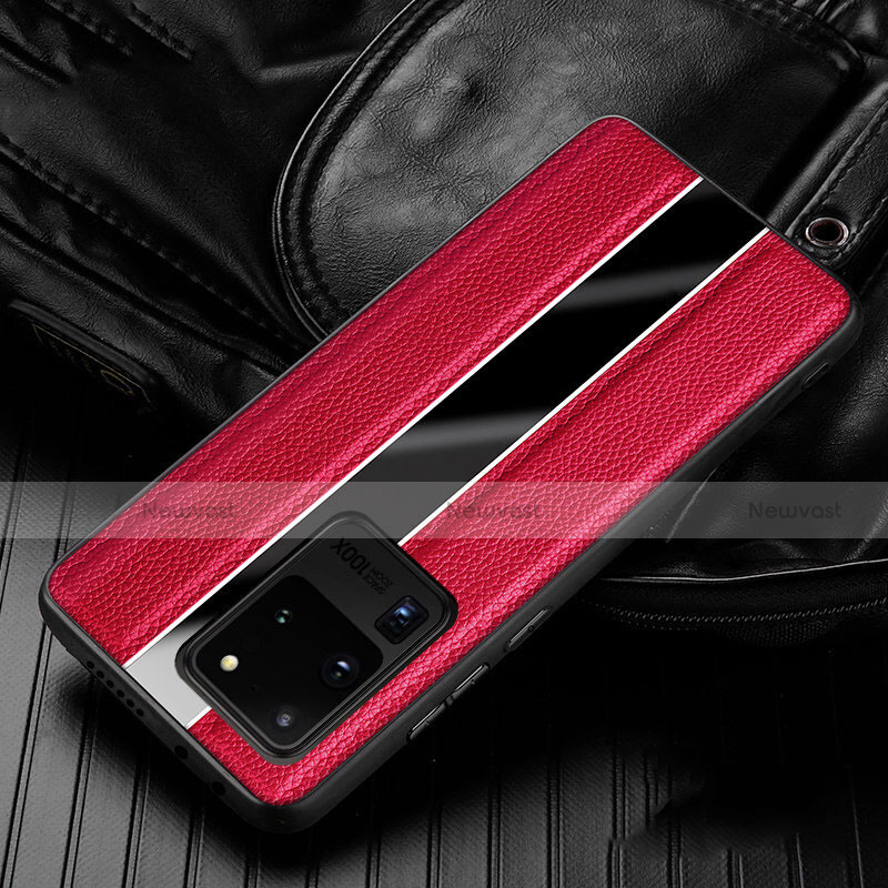 Soft Silicone Gel Leather Snap On Case Cover H04 for Samsung Galaxy S20 Ultra 5G