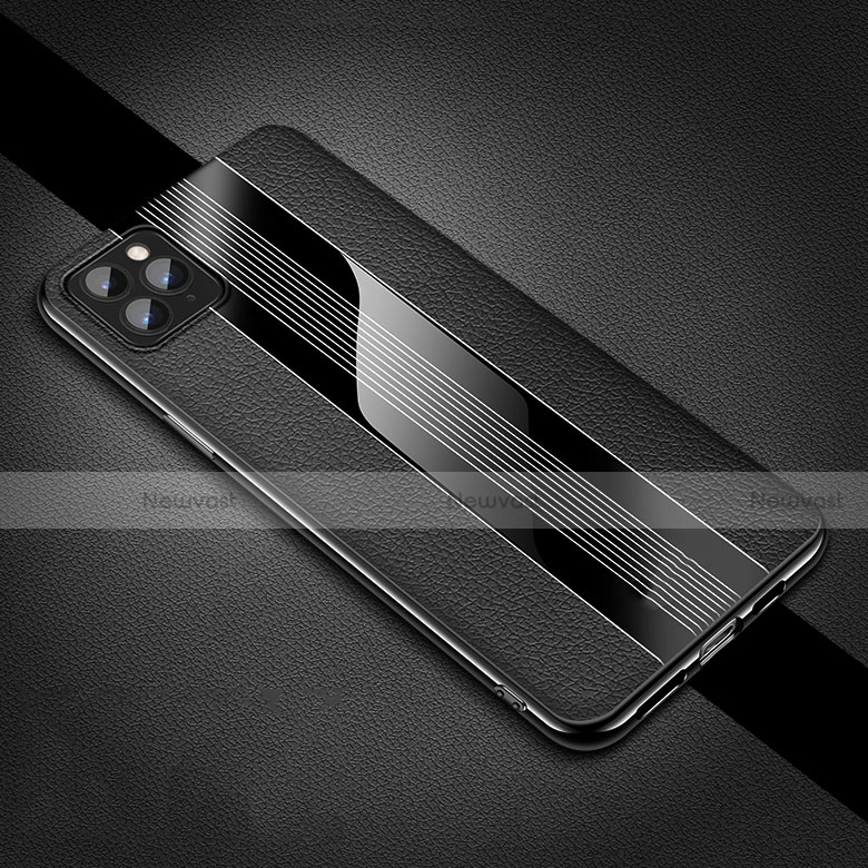 Soft Silicone Gel Leather Snap On Case Cover H05 for Apple iPhone 11 Pro Max Black