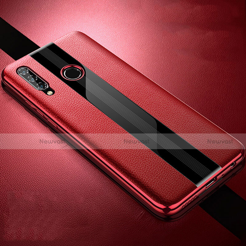 Soft Silicone Gel Leather Snap On Case Cover H05 for Huawei Honor 20i Red