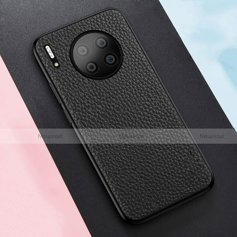 Soft Silicone Gel Leather Snap On Case Cover H05 for Huawei Mate 30 Pro 5G Black