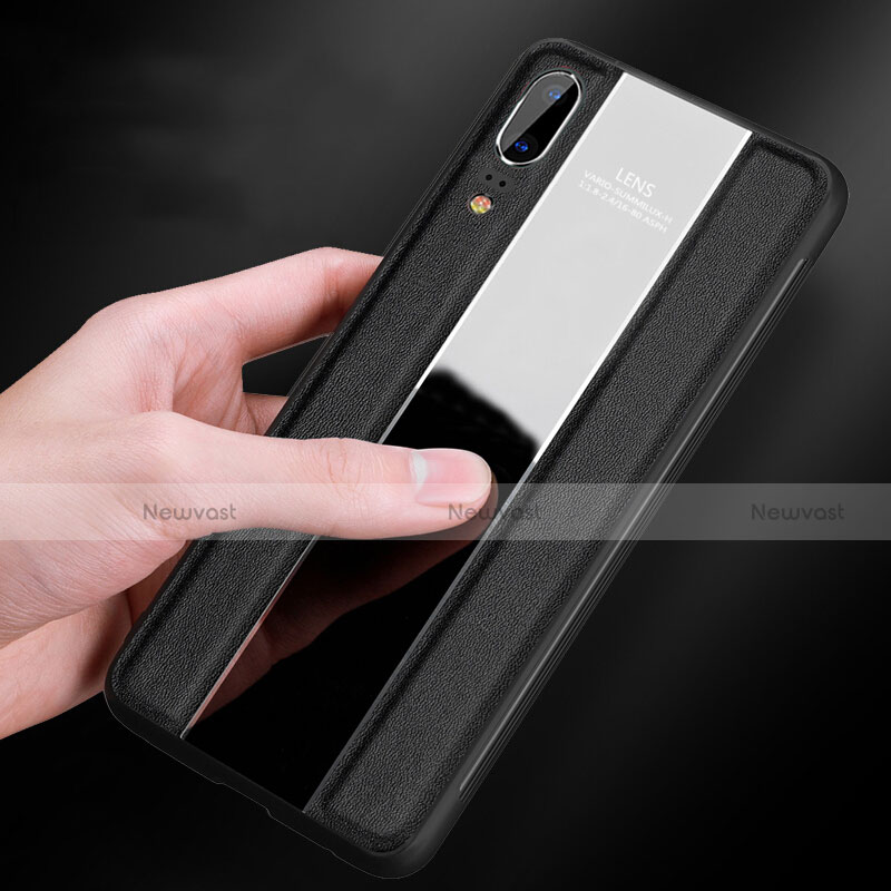 Soft Silicone Gel Leather Snap On Case Cover H05 for Huawei P20