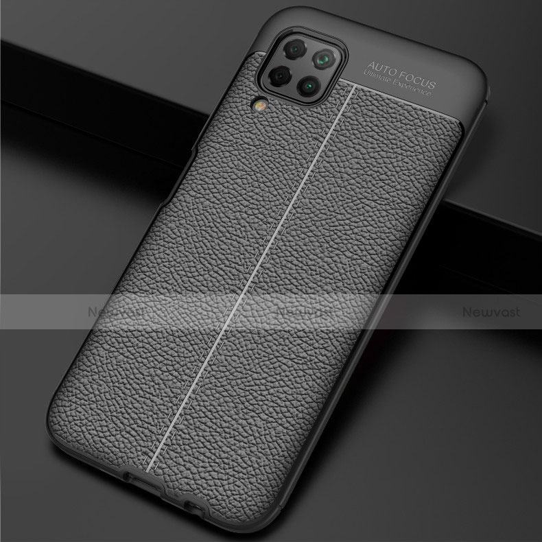 Soft Silicone Gel Leather Snap On Case Cover H06 for Huawei P40 Lite Black