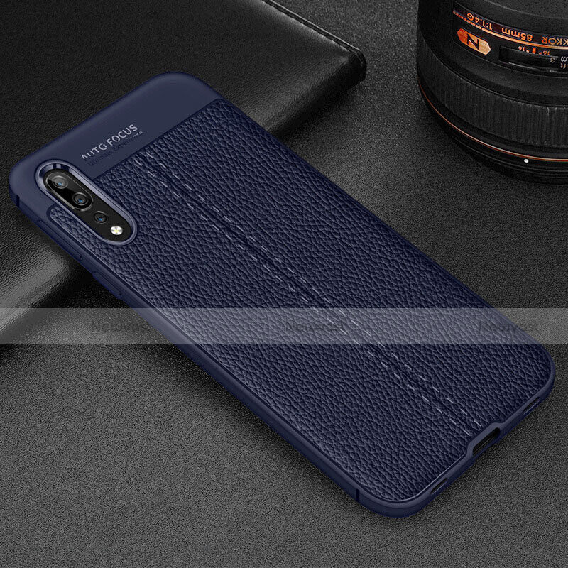 Soft Silicone Gel Leather Snap On Case Cover H07 for Huawei P20 Pro