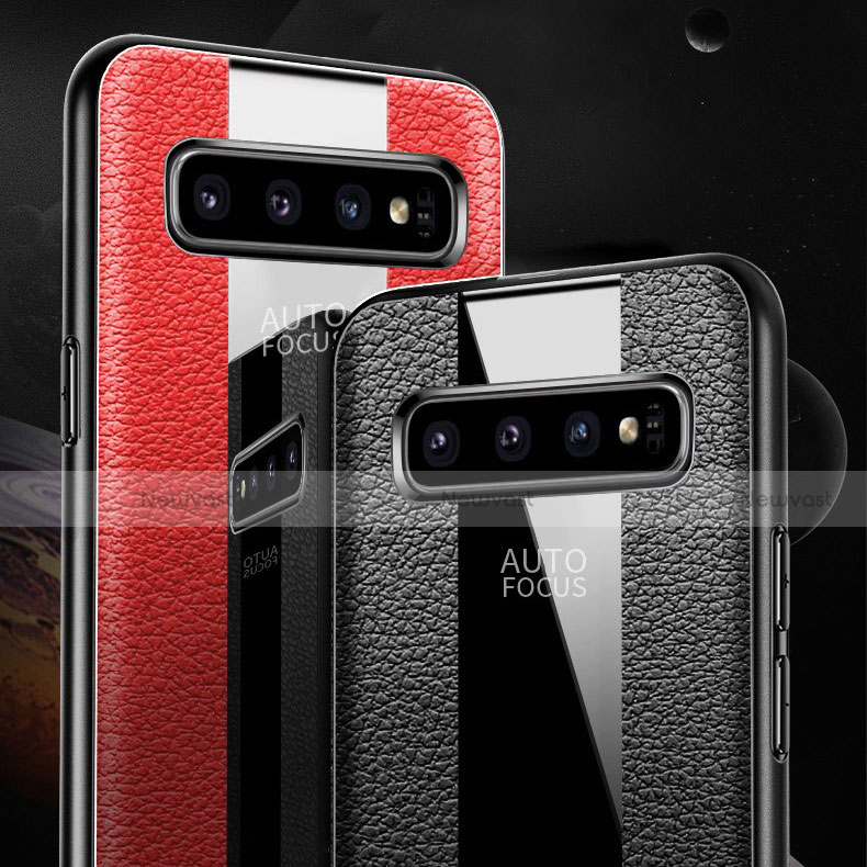 Soft Silicone Gel Leather Snap On Case Cover L01 for Samsung Galaxy S10