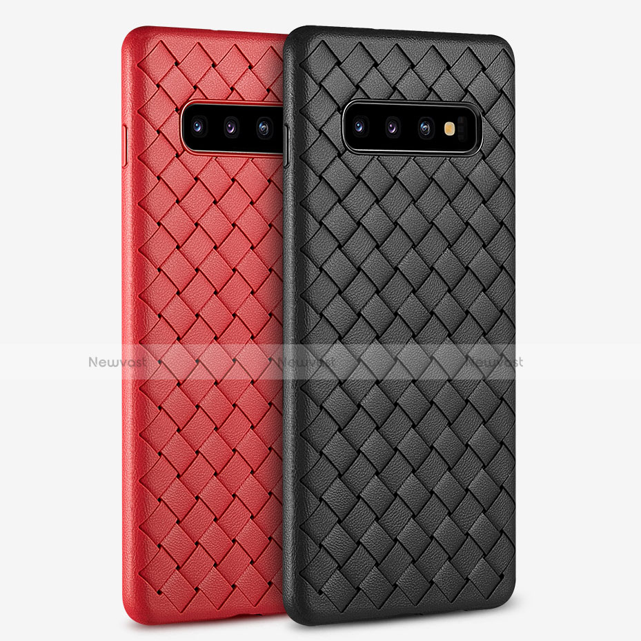 Soft Silicone Gel Leather Snap On Case Cover L02 for Samsung Galaxy S10