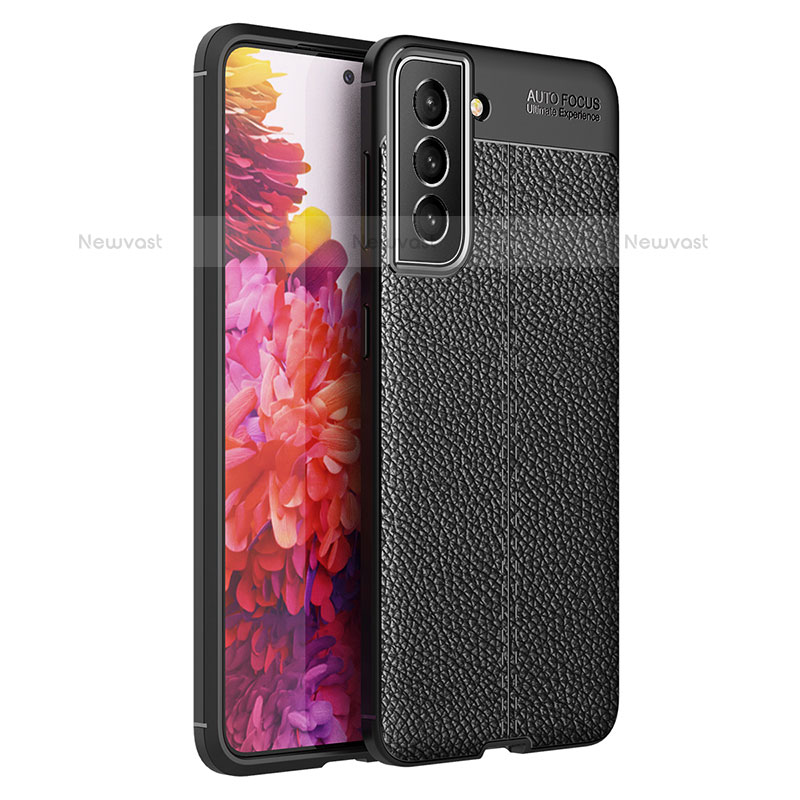 Soft Silicone Gel Leather Snap On Case Cover Q01 for Samsung Galaxy S21 Plus 5G