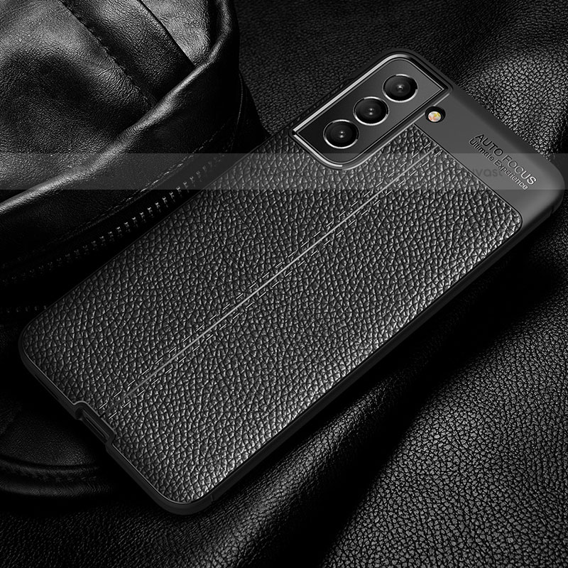 Soft Silicone Gel Leather Snap On Case Cover Q01 for Samsung Galaxy S21 Plus 5G