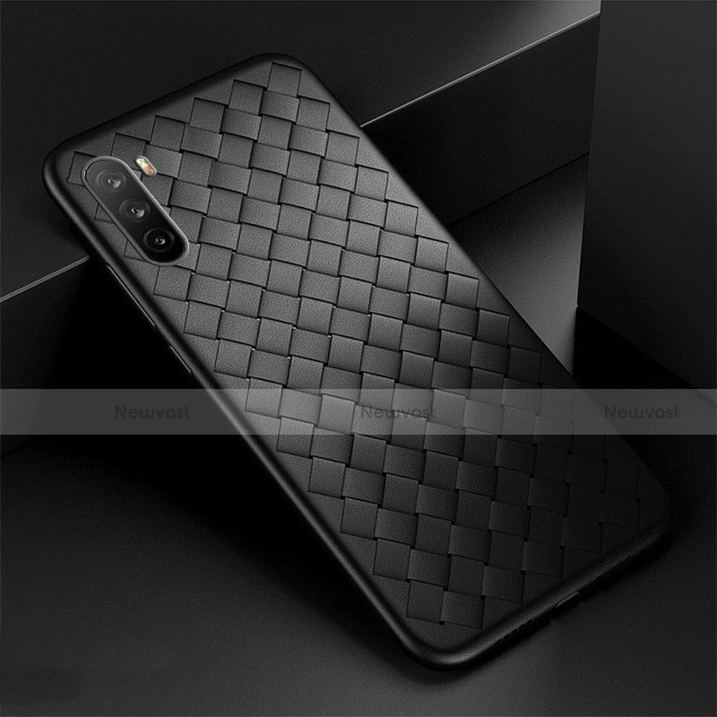 Soft Silicone Gel Leather Snap On Case Cover S01 for Huawei Mate 40 Lite 5G Black