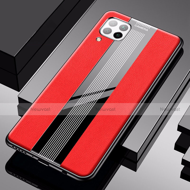 Soft Silicone Gel Leather Snap On Case Cover S01 for Huawei P40 Lite Red