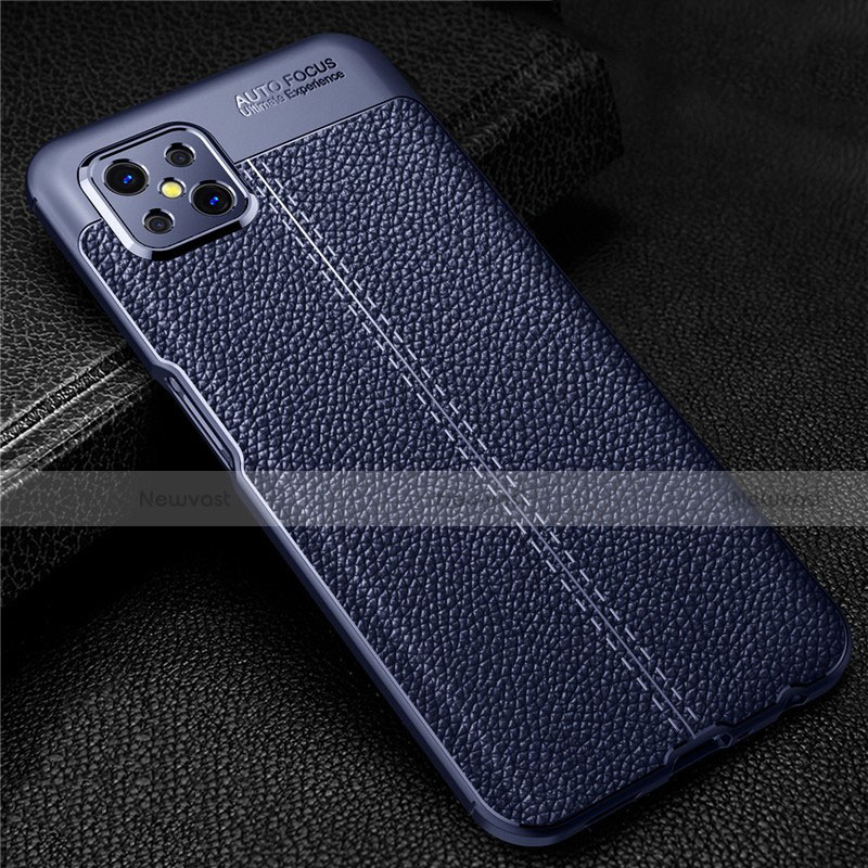 Soft Silicone Gel Leather Snap On Case Cover S01 for Oppo A92s 5G