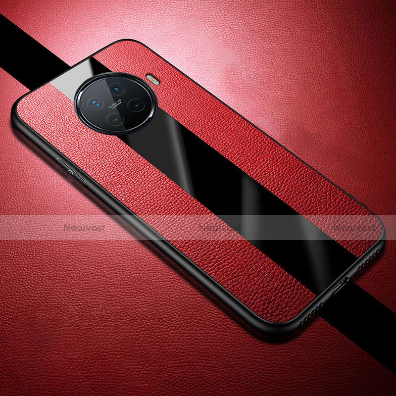 Soft Silicone Gel Leather Snap On Case Cover S01 for Oppo Ace2 Red