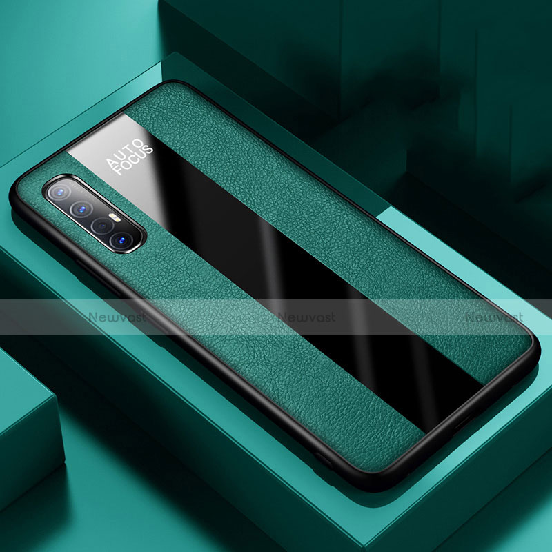 Soft Silicone Gel Leather Snap On Case Cover S01 for Oppo Find X2 Neo Green