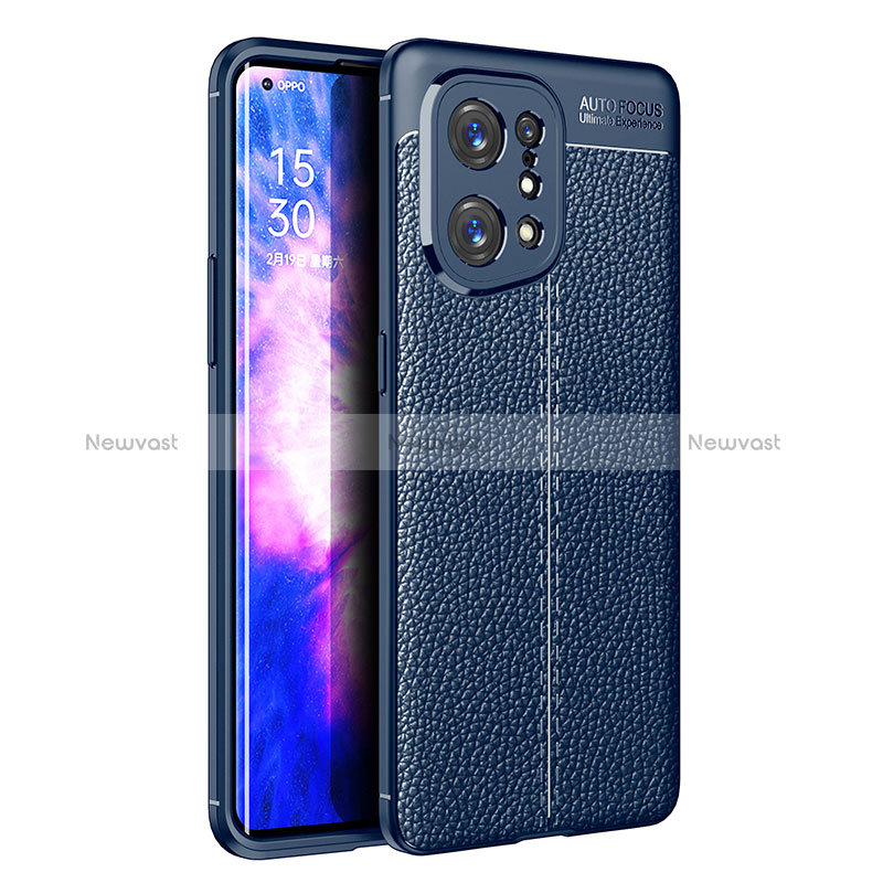 Soft Silicone Gel Leather Snap On Case Cover S01 for Oppo Find X5 5G