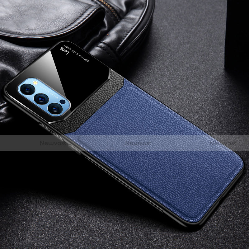 Soft Silicone Gel Leather Snap On Case Cover S01 for Oppo Reno4 5G