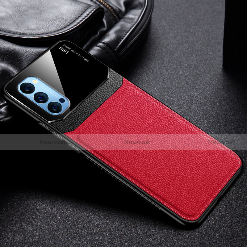 Soft Silicone Gel Leather Snap On Case Cover S01 for Oppo Reno4 5G