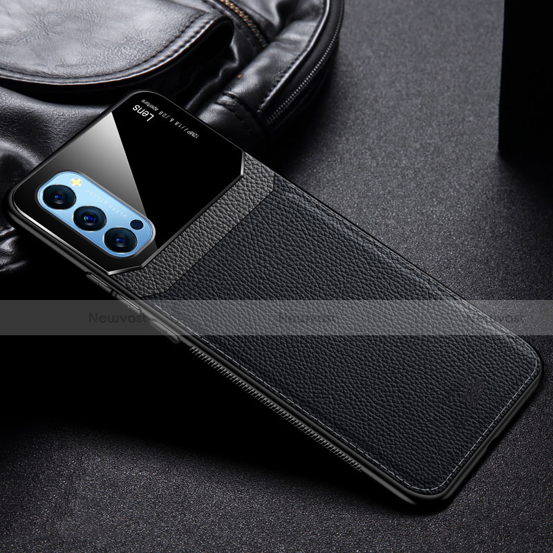 Soft Silicone Gel Leather Snap On Case Cover S01 for Oppo Reno4 5G