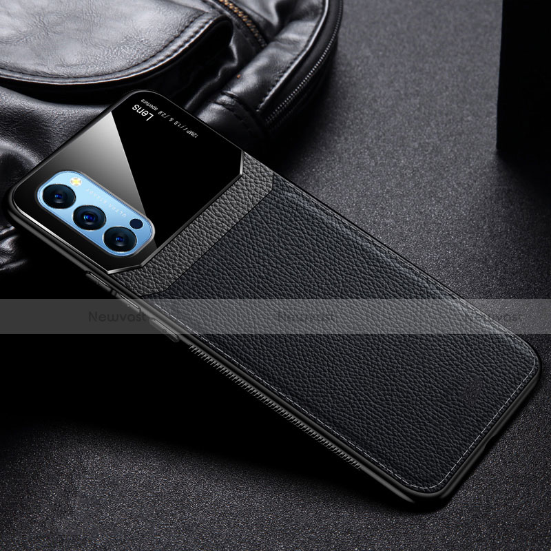 Soft Silicone Gel Leather Snap On Case Cover S01 for Oppo Reno4 Pro 5G