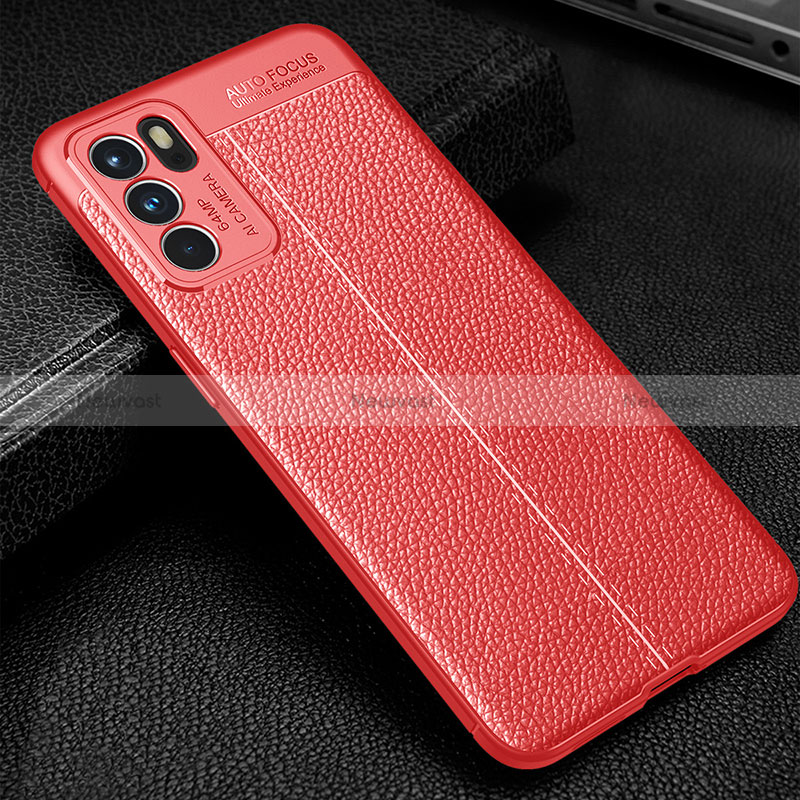 Soft Silicone Gel Leather Snap On Case Cover S01 for Oppo Reno6 5G