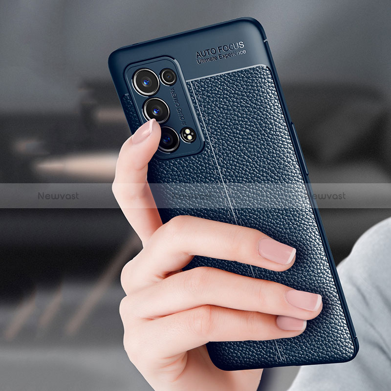 Soft Silicone Gel Leather Snap On Case Cover S01 for Oppo Reno6 Pro 5G