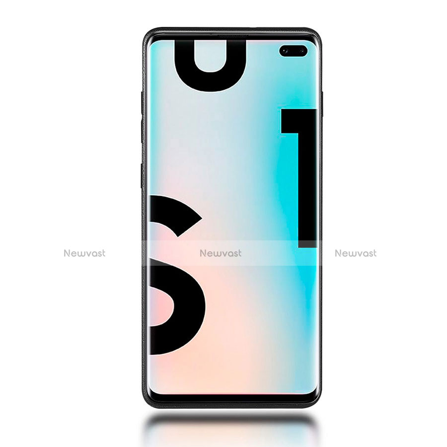 Soft Silicone Gel Leather Snap On Case Cover S01 for Samsung Galaxy S10 Plus