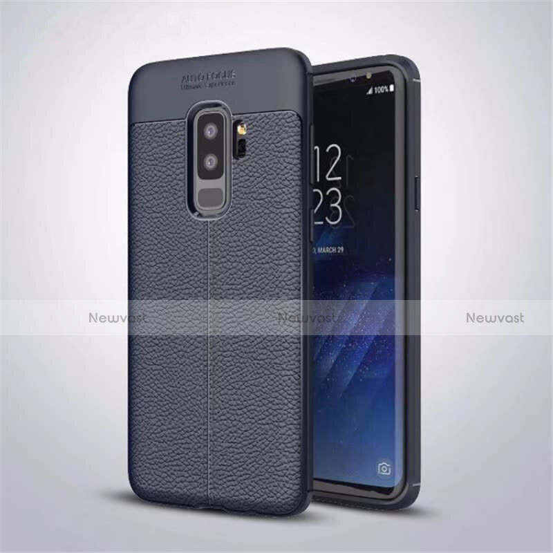 Soft Silicone Gel Leather Snap On Case Cover S01 for Samsung Galaxy S9 Plus