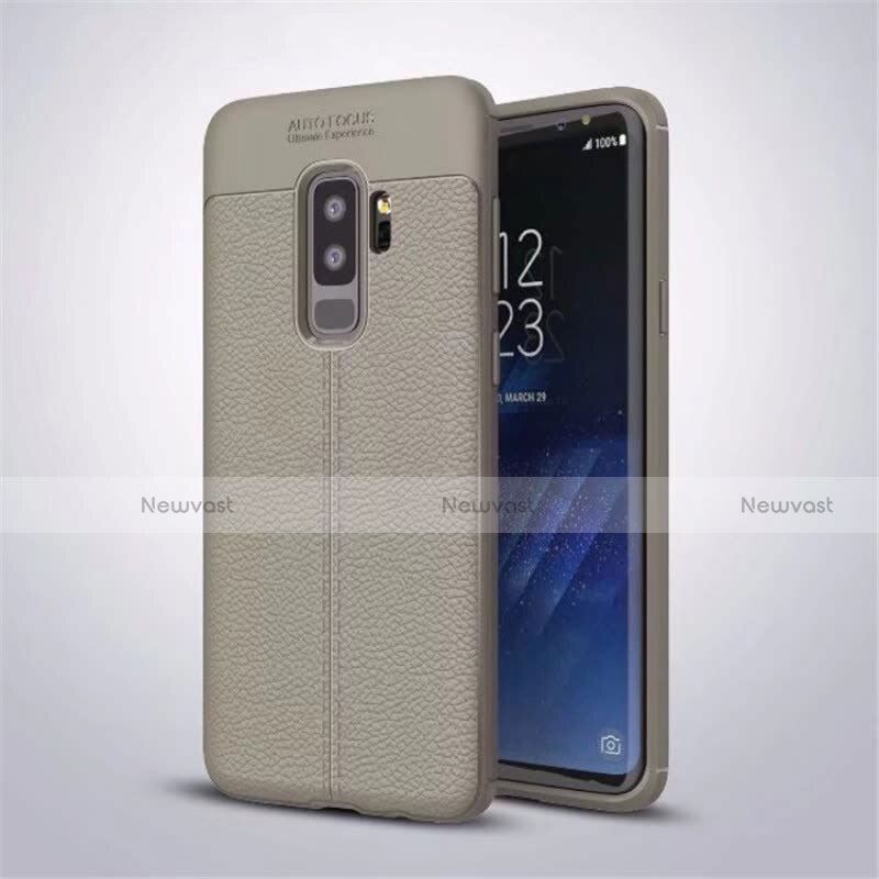 Soft Silicone Gel Leather Snap On Case Cover S01 for Samsung Galaxy S9 Plus