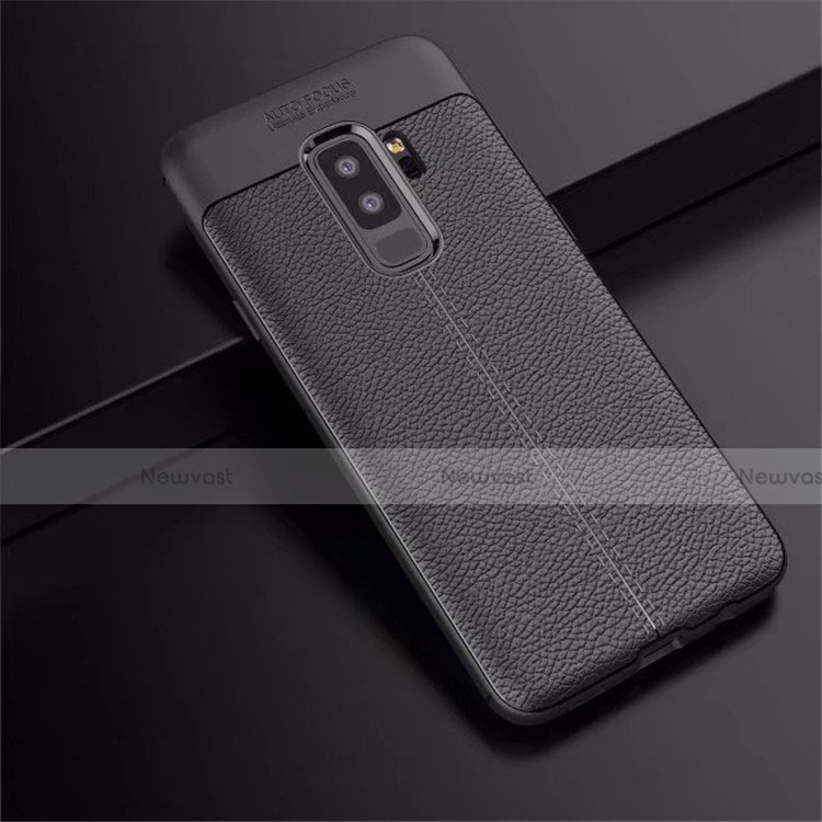 Soft Silicone Gel Leather Snap On Case Cover S01 for Samsung Galaxy S9 Plus