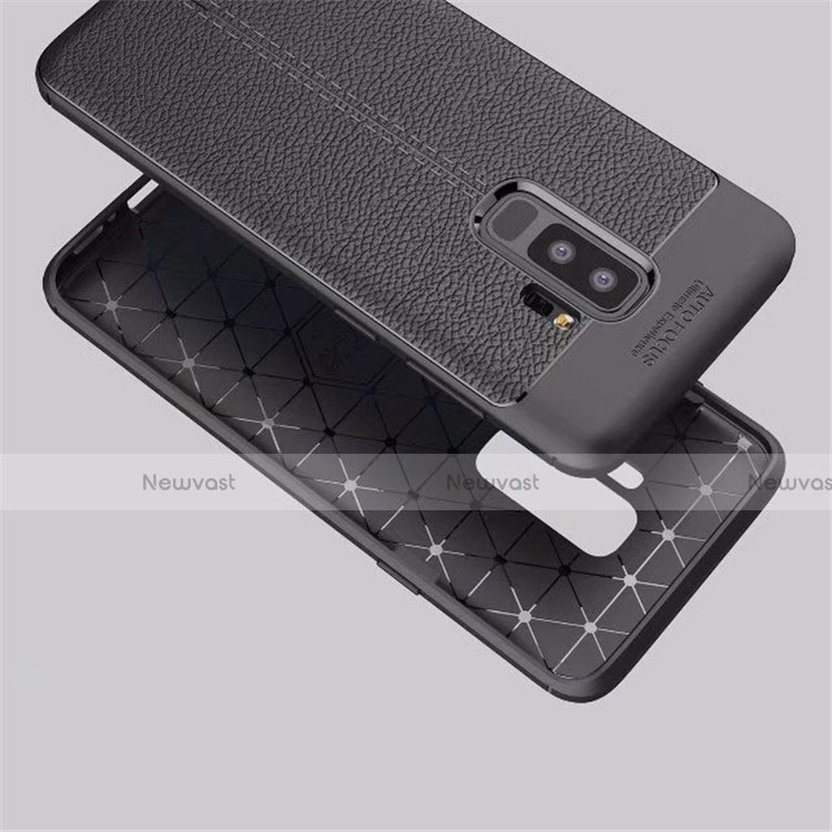 Soft Silicone Gel Leather Snap On Case Cover S01 for Samsung Galaxy S9 Plus