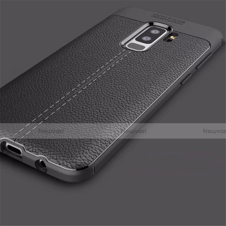 Soft Silicone Gel Leather Snap On Case Cover S01 for Samsung Galaxy S9 Plus