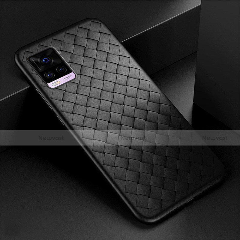 Soft Silicone Gel Leather Snap On Case Cover S01 for Vivo V20 Pro 5G