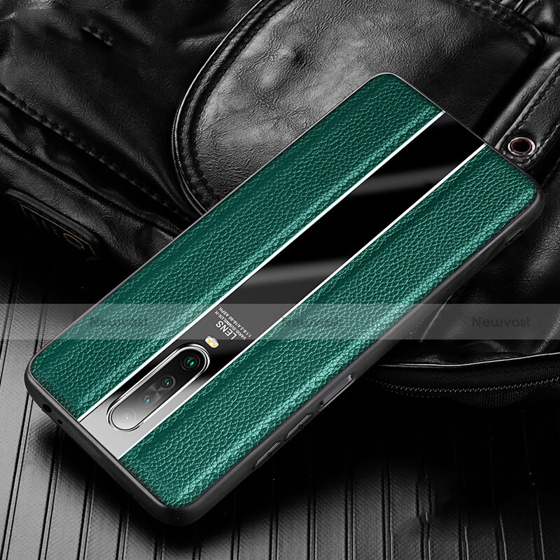 Soft Silicone Gel Leather Snap On Case Cover S01 for Xiaomi Redmi K30 5G Green