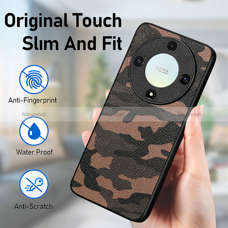 Soft Silicone Gel Leather Snap On Case Cover S01D for Huawei Honor Magic5 Lite 5G