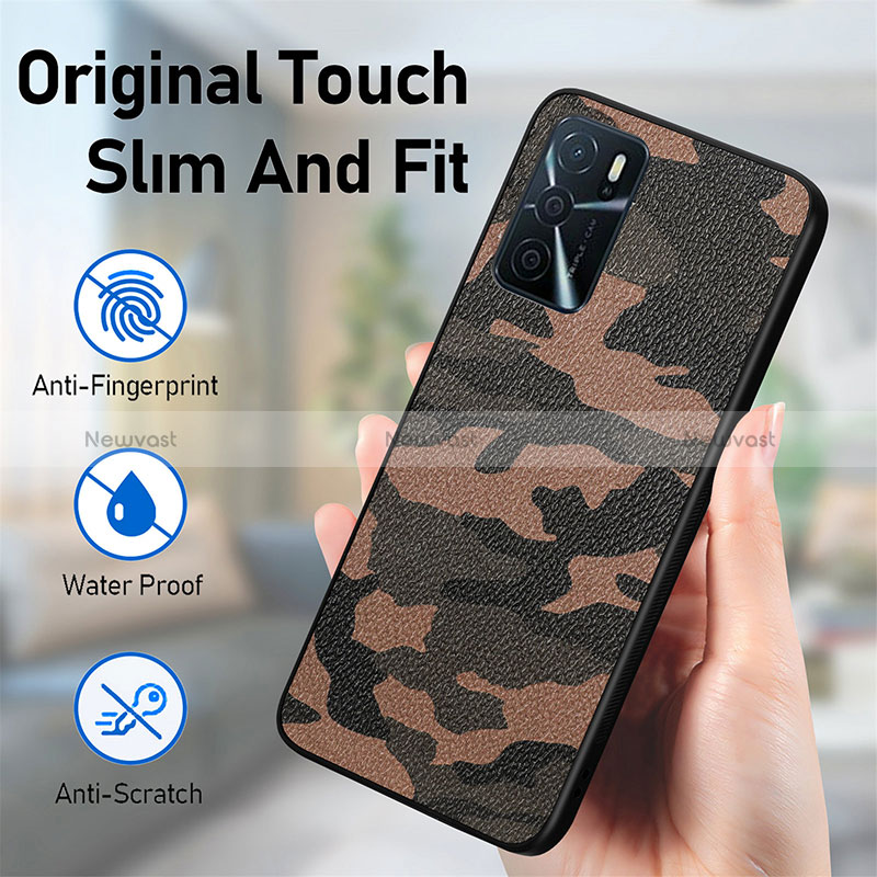 Soft Silicone Gel Leather Snap On Case Cover S01D for Oppo A16