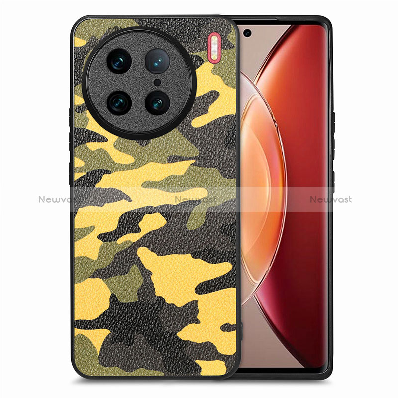 Soft Silicone Gel Leather Snap On Case Cover S01D for Vivo X90 Pro 5G
